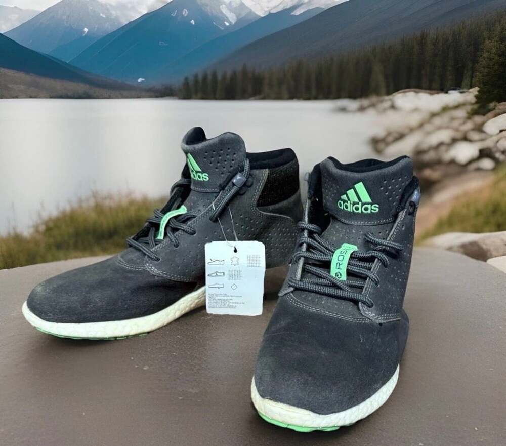 Adidas D Rose Lakeshore Boost Size 7 Gray Green Basketball Shoes